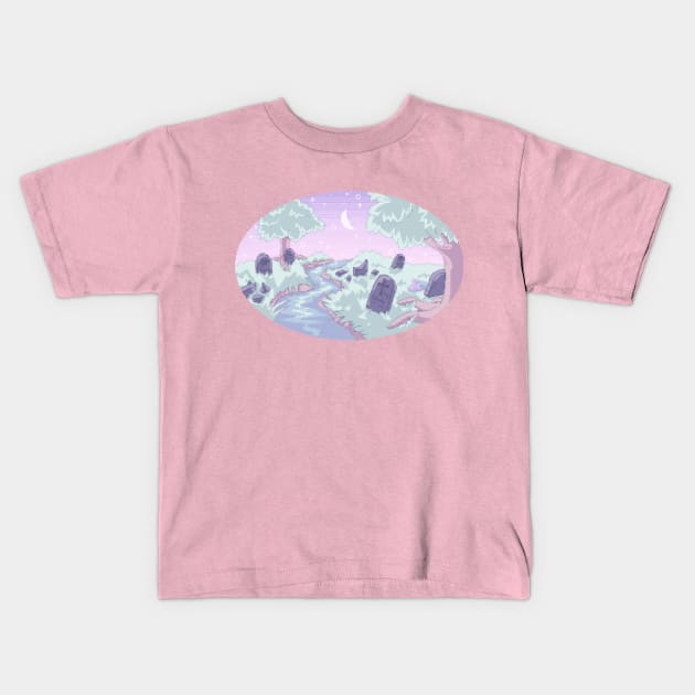 Pastel Graveyard Kids T-Shirt by SugarySweetSprites